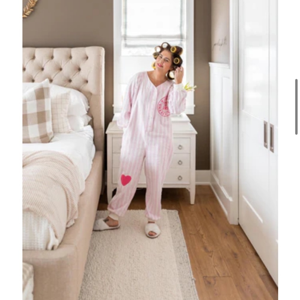 Smash + Tess X Jillian Harris Dream On Romper In Sleepy Stripe
